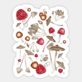 Mushroom Pattern Sticker